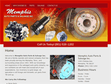 Tablet Screenshot of memphisautopartssalvage.com